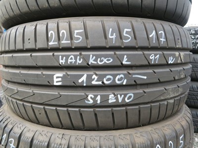 225/45 R17 91W letní použitá pneu HANKOOK VENTUS S1 EVO (1)